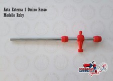 ASTA ESTERNA PER CALCIO BALILLA 1 OMINO ROSSO ROBY ROBERTO SPORT (1742)
