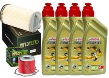 KIT TAGLIANDO CASTROL POWER 1 10W40 FILTRO OLIO ARIA SUZUKI GSX 750 1980/1982