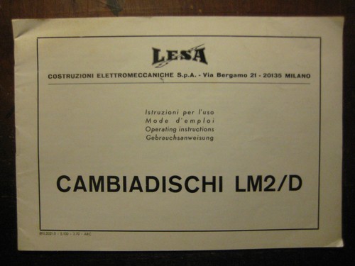 Giradischi cambiadischi lesa - giradischi,