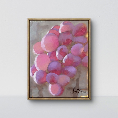 Dipinto olio originale rosa