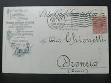 Cartolina Torino Pietro Guglielminotti fu Giuseppe Marmi Graniti e Pietre KY693