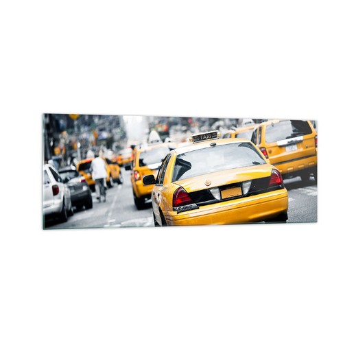 Quadro vetro 140x50cm taxi - quadro,