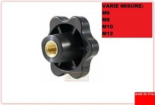 POMELLO MANOPOLA VOLANTINO UNIVERSALE A 6 LOBI SPORTELLO CHIUSURA A VITE OTTONE