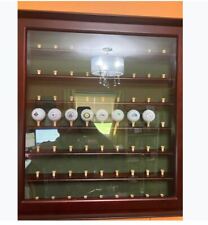 Caja De Caoba Mostra Madera Soporte Pared Gabinete Acrilico Almacenamiento