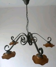 Lampadario in ferro battuto 5 luci in Terracotta Rustico Country rustici 