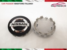 1 COPRIMOZZO ORIGINALE per NISSAN JUKE QASHQAI LOGO CERCHI IN LEGA STEMMA NERO