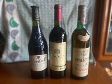 Trio di bottiglie di vino da collezione 1968 2001