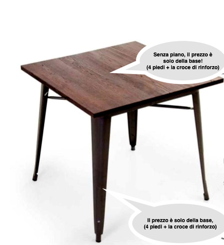 Base tavolo tolix vintage - x,
