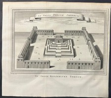 CITTÀ PROIBITA PECHINO CINA 1753 BELLIN & VAN SCHLEY INSOLITA VISTA ANTICA