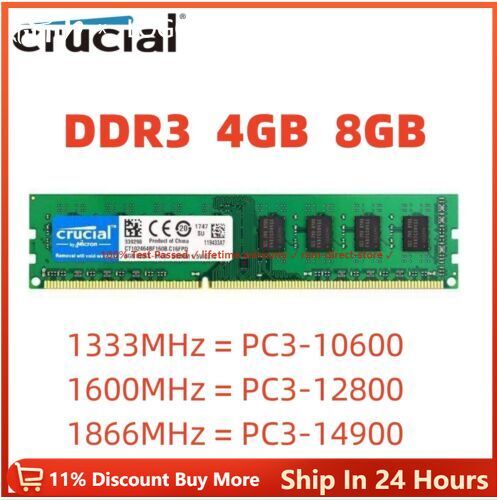 Crucial ddr3 gb - 4, 1333