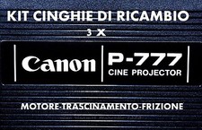 ★KIT CINGHIE DI RICAMBIO 3 x CANON P-777 CINE PROJECTOR SUPER 8 mm★