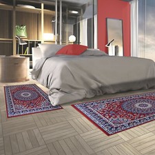 REGAL SHIRAZ - TAPPETO CLASSICO ROSONE PERSIANO PARURE SCENDILETTO - 2082 ROSSO