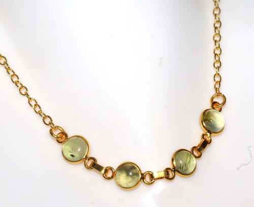 Collana prehnite muschio tondo - prehnite,