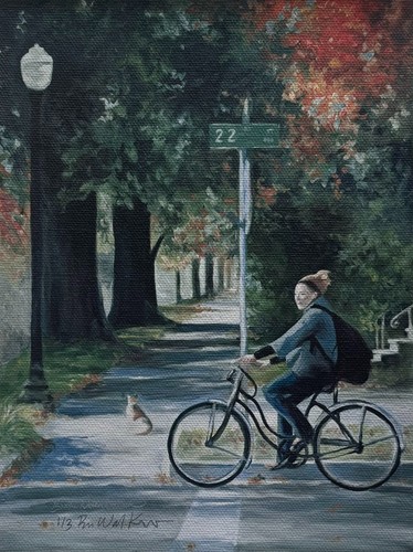 Donna bicicletta caffè - bicicletta,