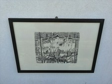 ILARIO ROSSI incisione litografia degli anni settanta allievo Giorgio Morandi