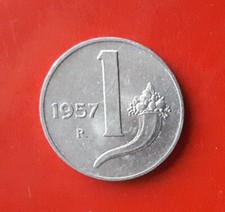 1 LIRA 1957 ERRORE - FRATTURA