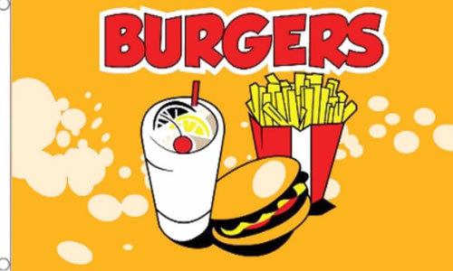 Burgers flag 3 street - burgers, x