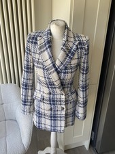 GIACCA BLAZER ZARA BLU BIANCO
