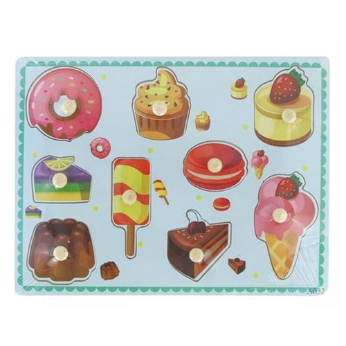 Puzzle incastro tema dessert - puzzle,