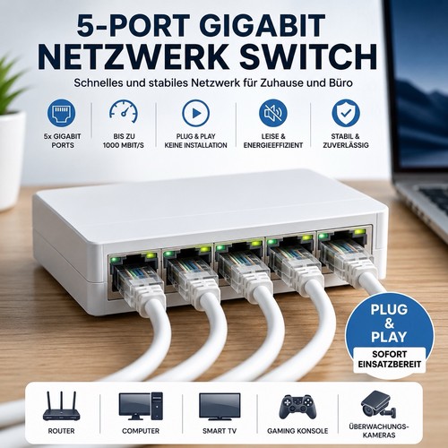 Switch rete porte gigabit - switch,