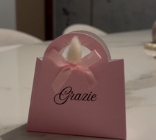 BOMBONIERA BORSETTA CON PROFUMA CASSETTI