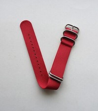 Cinturino Zulu Nylon Strap Rosso - Ansa mm 24