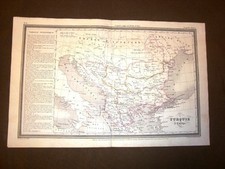 Carta geografica mappa Dufour del 1840 Turchia d'Europa - European Turkey