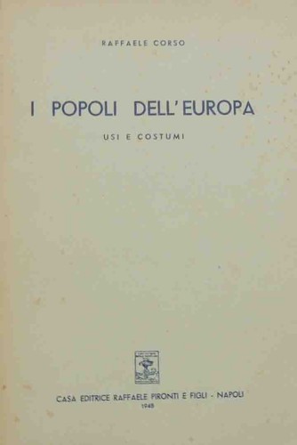 Corso popoli dell europa - i,