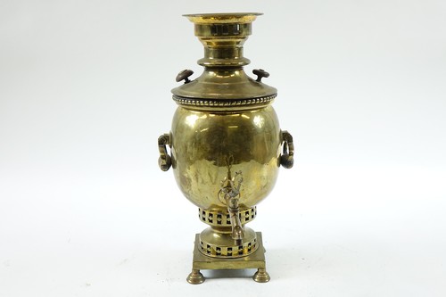 Antico samovar russo ottone - antico,