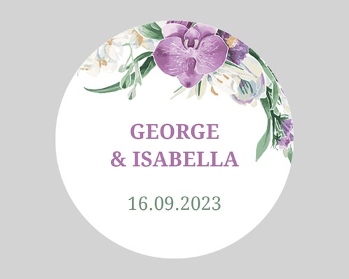 Adesivi matrimonio rotondi