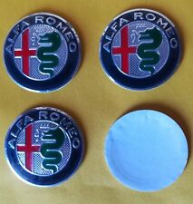 4 Coprimozzo adesivi COMPATIBILI Alfa Romeo 56mm 147 156 GT Giulia Mito