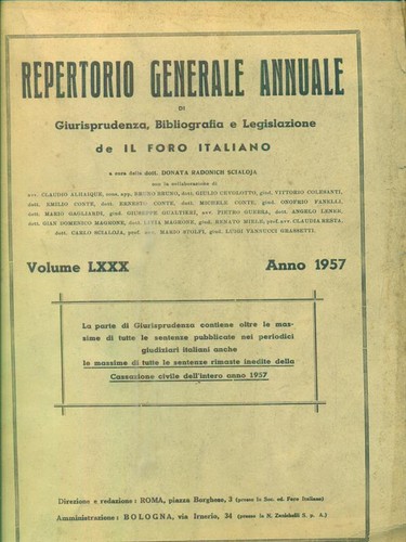 Repertorio generale annuale - annuale, de