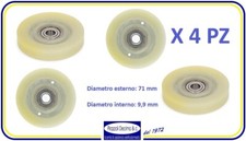 4 PZ RULLO RUOTA GOMMA CUSCINETTO TENDICINGHIA PULEGGIA ASCIUGATRICE ELECTROLUX