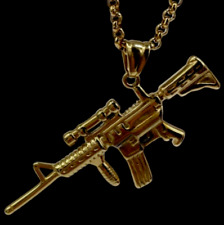 COLLANA UOMO CIONDOLO FUCILE