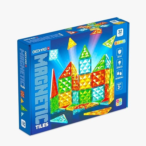 Geomag magnetic tiles gems - magnetic,