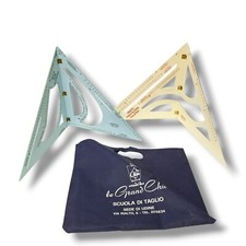 PERAZZOLO LE GRAND CHIC lotto squadre da sarto + custodia vintage V6