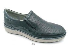 Scarpa uomo mocassino Valleverde 360990A Sportivo casual comodo pelle blu PE2024