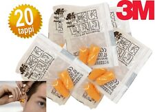 10 PAIA TAPPI PER ORECCHIE 3M 1100 ANTI RUMORE LAVORO STUDIO 35 dB DORMIRE