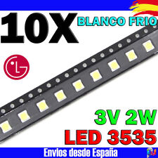 10x LED PARA LG 3535 2W 3V 150LM Blanco Frío Luz Panel Retroiluminacion 
