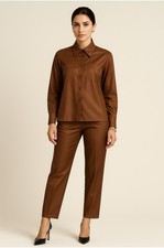 PANTALONE ECOPELLE MARRONE