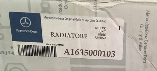 A1635000103 radiatore mercedes - radiatore,
