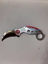 SPRING-ASSIST FOLDING POCKET KNIFE Tac-Force Red Silver Karambit Tactical Combat
