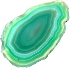Pietra grezza minerale naturale FETTA AGATA verde  6-7 CM
