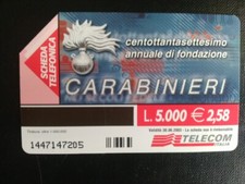 SCHEDA TELEFONICA COLLEZIONE CARABINIERI 5000 LIRE ANNO 2001
