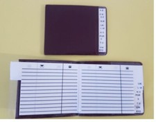 MINI RUBRICA TELEFONICA BORDEAUX SIMIL PELLE numeri telefono indirizzi viaggio