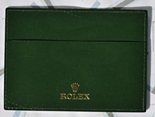 Rolex Porta Garanzia 4119209.34 Pelle Verde Originale Epoca Recente come Nuovo