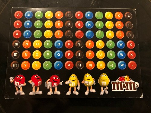 Cartolina pubblicitaria - m&m's,