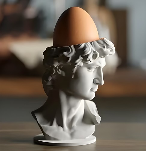 Statua david tazza uovo e - tazza, d'uovo