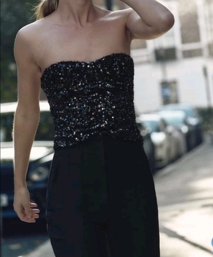 Top zara paillettes bustier - paillettes,