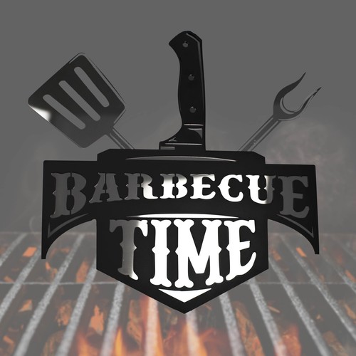 Insegna barbecue time grill - barbecue, |